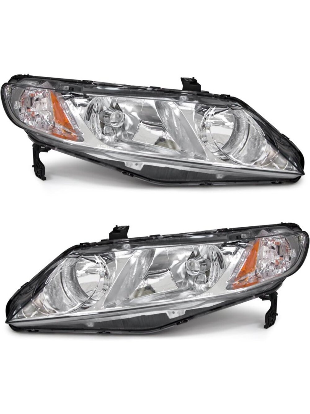 2006-2011 Honda Civic Halogen Headlight Assembly - No Bulbs Included, Bright